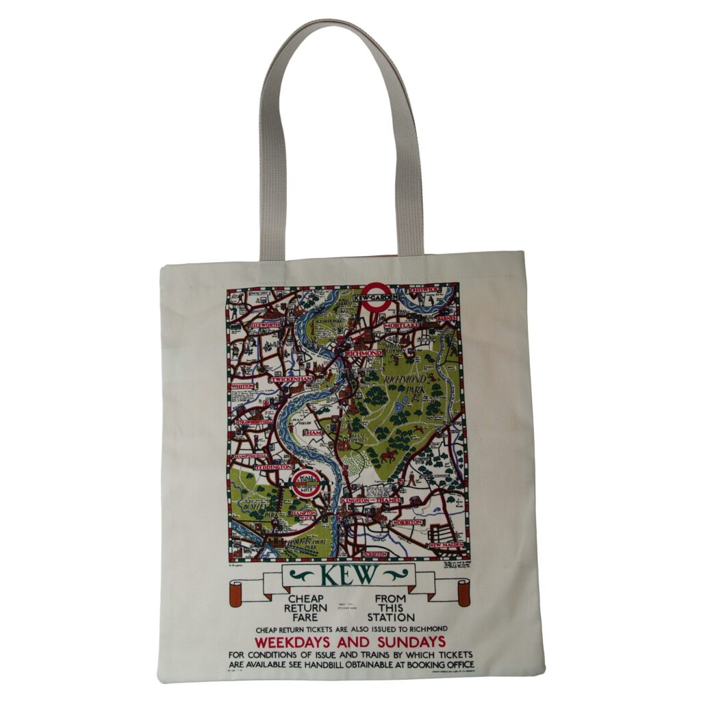 Kew map bag for life. Productontwikkeling tussen Kew Gardens en London Transport Museum.